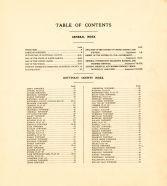 Table of Contents, Bottineau County 1929